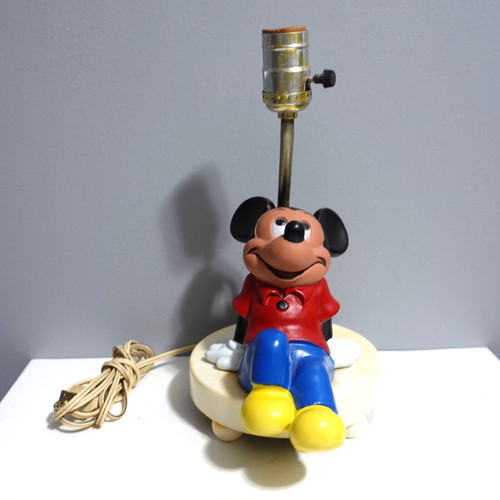 Vintage mickey mouse lamp - vintage,