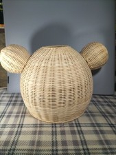 Wicker Rattan Bear Lampshade