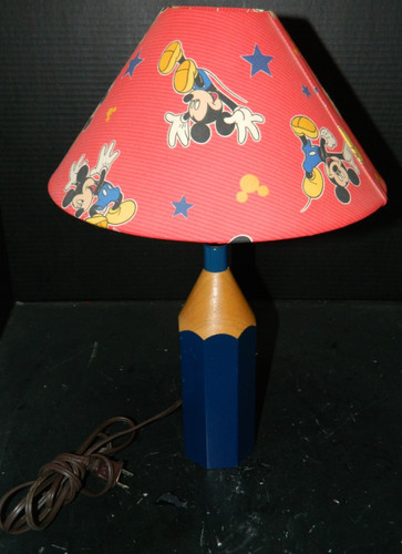 Disney blue pencil - blue, desk