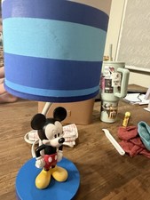Mickey Mouse Lamp Blue Used W/